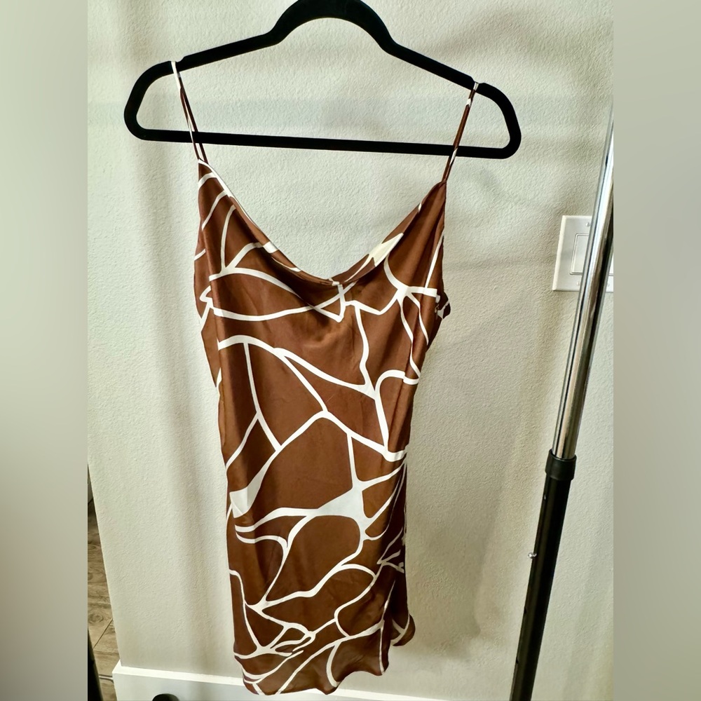 Animal Print Satin Dress